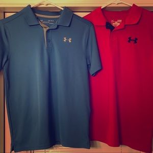 Two Under Armour Polo Shirts